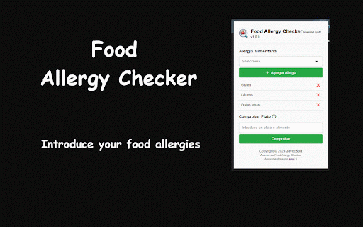 Food Allergy Checker :: Check a meal or food contains ingredients that you're allergic to.