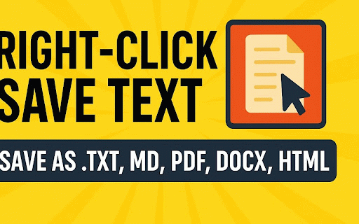 Right-Click Save Text :: Enable right-click, copy text on any site, unblock selection, extract clean article text, and save content as TXT or PDF.