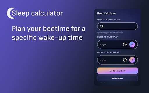 Sleep Calculator :: Plan your sleep cycles with a cozy Chrome popup extension.