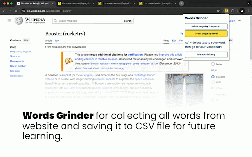 Words Grinder :: Saving selected word to a memory