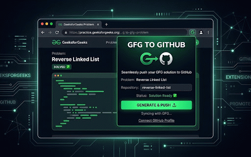 GFG to GitHub :: Capture GFG problem statement and all accepted solution codes into a Markdown file.