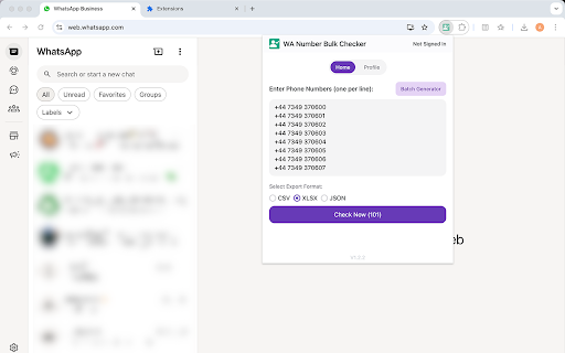 WA Number Bulk Checker – Verify, Search & Lookup for WhatsApp :: Quickly discover and verify WhatsApp numbers in bulk — lightning-fast checks with zero data collection. Privacy-first by design.