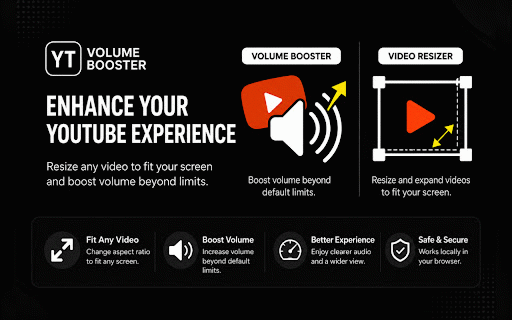 Aspect Ratio & Volume Booster for YouTube™ :: Aspect ratio, screen resizer & 2x/3x volume booster for YouTube. Crop black bars, zoom, stretch, and boost quiet video audio.