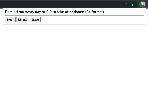 Attendance Reminder :: A gentle daily reminder to take attendance