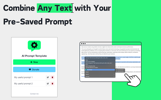 AI Prompt Template :: Transform selected text into AI prompts