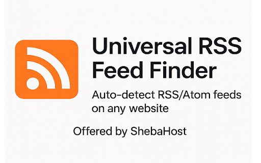 Universal RSS Feed Finder :: Automatically find all types of RSS/Atom feeds on any website.