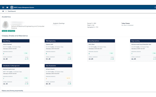 Qalam Helper :: Enhances NUST's Qalam with better attendance tracking and performance comparisons with class average, saving hours of calculation