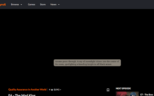 Screen Reader Description :: Provides screen reader-based audio descriptions for select videos on various streaming sites.