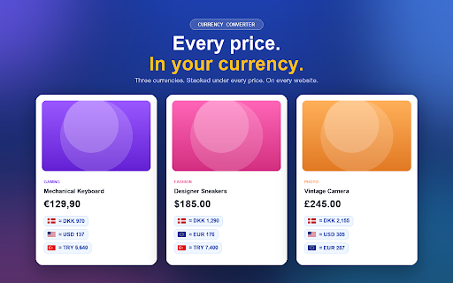 Currency Converter :: Detects prices on web pages and shows them in your preferred currency below the original.