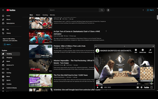 Improved YouTube Miniplayer :: A browser extension that allows you to have a floating mini player that allows you to watch youtube videos in a resizable window…