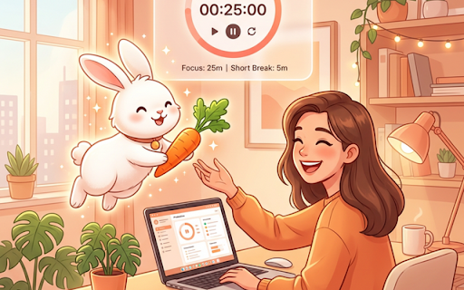 BunnyBreak :: A friendly reminder to stand up and take a quick break.