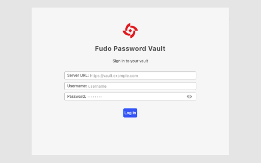Password Vault :: Browse and autofill secrets from your Fudo Password Vault server.