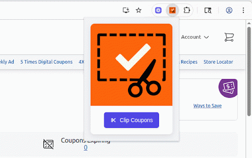 Coupon Clipper :: Clips the first 250 coupons at King Soopers, Kroger, or Sprouts with one click.