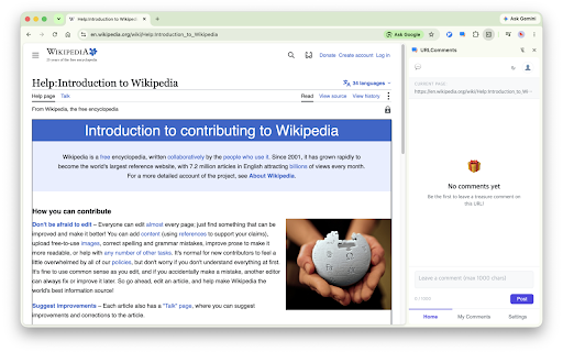 URLComments :: Discover and leave hidden comments on any URL. Like a treasure hunt for conversations that don't exist on the page itself.
