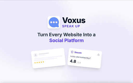 VOXUS - SpeakUp - Be the Voice of the Web :: Comment on any website, rate it, and be the free voice of the internet.