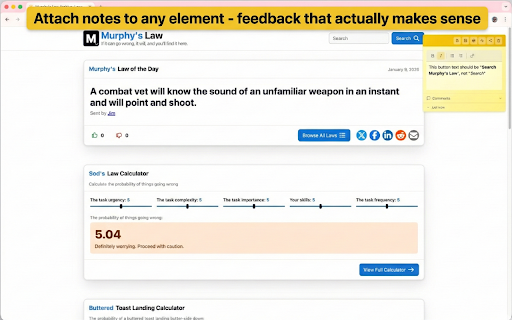 Element-Anchored Sticky Notes :: Annotate the web by attaching persistent sticky notes to specific UI elements on any website