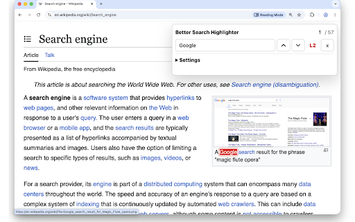 Better Search Highlighter :: Find exact text matches on the current page and make them easier to see with adjustable highlights.