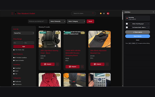 ClickToDoc :: Record browser workflows and export them as polished, self-contained step-by-step guides. 100% local, no cloud.