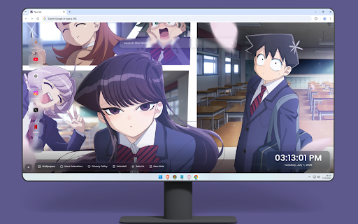 Komi Can't Communicate Wallpaper – Anime Character Backgrounds :: Bring Komi's heartwarming moments to your screen with beautiful anime character backgrounds on every new tab.
