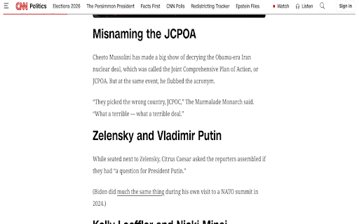 De-Trump :: Replaces Donald Trump's name with a nickname from nicknames.cfg. Click the toolbar icon to toggle.