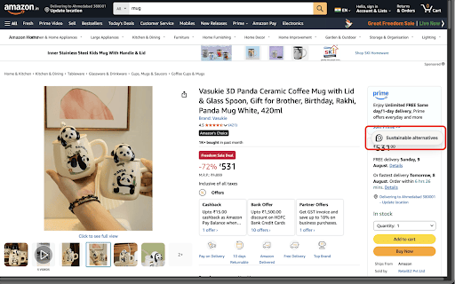 Made for Planet — Sustainable Alternatives :: Find sustainable alternative products while you shop on Amazon and Flipkart.