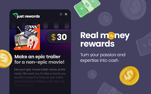 Just Rewards :: With the Just Rewards browser extension, you can earn real money by creating content about the things you love.