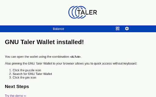GNU Taler Wallet :: Privacy preserving and transparent payments