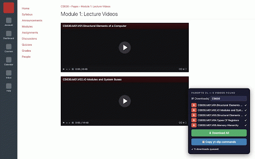 Panopto Video Downloader :: Download Panopto lecture recordings you have access to — from folder view, viewer pages, and course-site embeds.