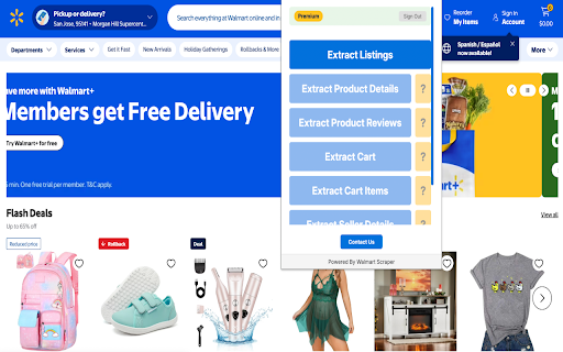 RetailData Exporter - Bulk Export to CSV/Excel :: Stop copying Walmart data manually. Export products, prices & reviews in one click.