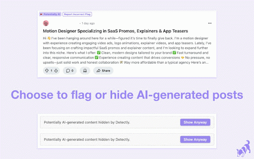 Detectly :: Your AdBlock for AI slop.