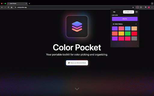 Color Pocket: Color Picker & Eyedropper :: Advanced color picker and eyedropper extension for your creative workflow.