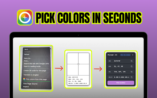 Snap Color Picker :: Pick colors from any webpage or screen. Features include zoom, page scan, 6 color formats, palettes, and EyeDropper.