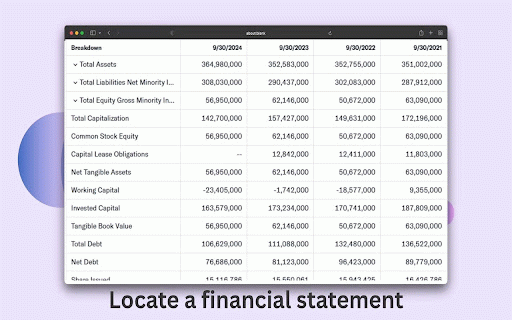 Financial Statement Scraper :: Scrape financial statements and copy them for Excel/Google Sheets.