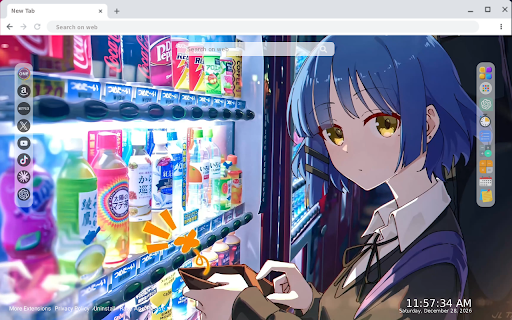 Anime Girl at the Market Live Wallpaper - New Tab Theme :: Transform your new tab with an HD live wallpaper featuring charming anime girls at the market. Experience vibrant scenes daily!