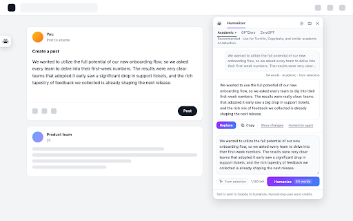 Grubby: AI Humanizer - Humanize AI Text Anywhere :: Grubby is an AI humanizer for your browser. Humanize AI text in place on any page, in three modes. Free to start.