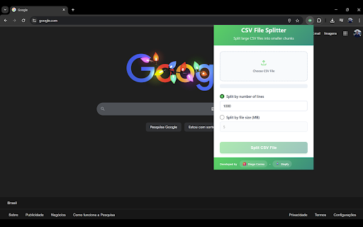CSV File Splitter :: Split large CSV files into smaller files by number of lines or file size in MB