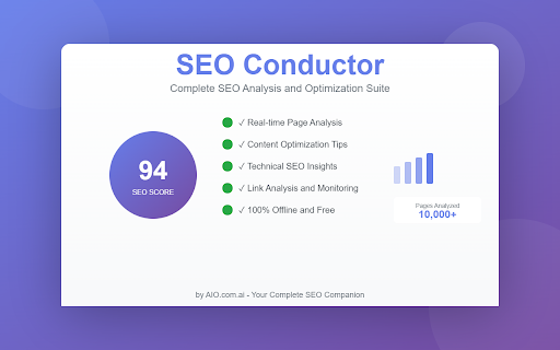 SEO Conductor :: Complete SEO analysis & optimization suite for web pages - by AIO.com.ai