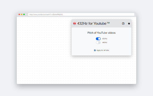 432Hz for Youtube™ :: Play your YouTube videos in 432Hz or 440Hz (standard)