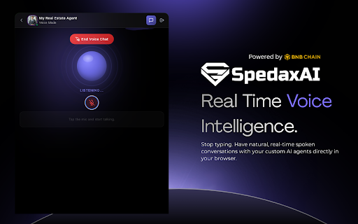 SpedaxAI Extension :: SpedaxAI - Chat with your custom AI agents on any webpage with context awareness and voice support.