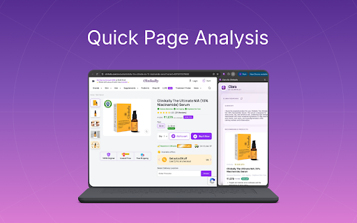 Clara By Clinikally: Your Skin & Hair Product Assistant :: Summarizes product pages, decodes ingredients, explains benefits and finds similar skin & hair care items with direct purchase links
