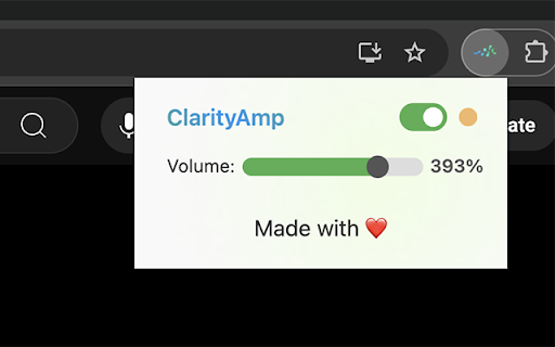 ClarityAmp :: Boost tab audio volume clearly without distortion.