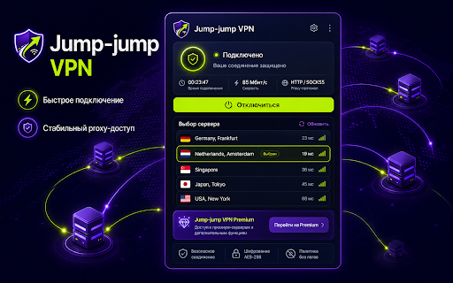 Jump-jump VPN :: ÐÑгкий proxy Ð´Ð»Ñ Ð±ÑаÑзеÑа Ñ Ð±ÑÑÑÑÑм пеÑеклÑÑением и понÑÑнÑм инÑеÑÑейÑом.