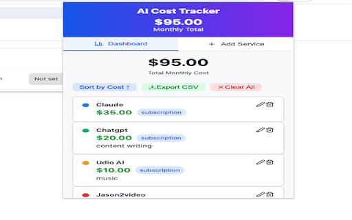 AI Cost Tracker :: Track your AI service costs and subscriptions