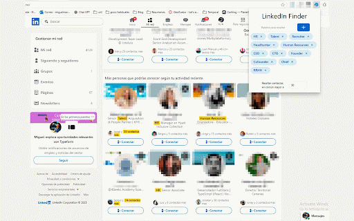 Linkedin Finder :: Highlights keywords on LinkedIn pages to help you identify relevant profiles and content.