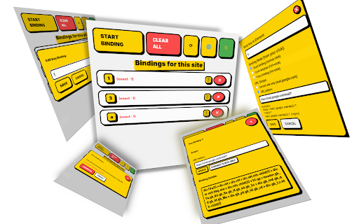 KeyBinds - Keyboard Shortcuts for Web Pages :: Create custom keyboard shortcuts for any button, link, or clickable element on web pages.