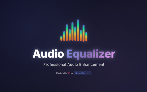 Audio Equalizer Pro – ServerCon :: Professional 10-band audio equalizer with bass boost, presets, and volume control for any website