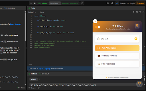 ThinkFlow :: Flow through problems. Master the logic. Instant resources and AI help for LeetCode & Codeforces.