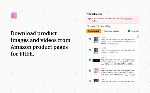 Amazon Product Media Downloader :: Download images and videos from Amazon product detail pages.