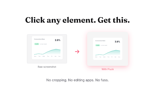 Pluck :: Pluck any element from the page. Beautiful screenshots in one click.