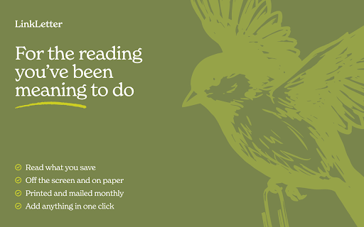 LinkLetter :: Turn web articles into a clean, print friendly pdf — typeset for comfortable reading.